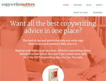 Tablet Screenshot of copywritematters.com